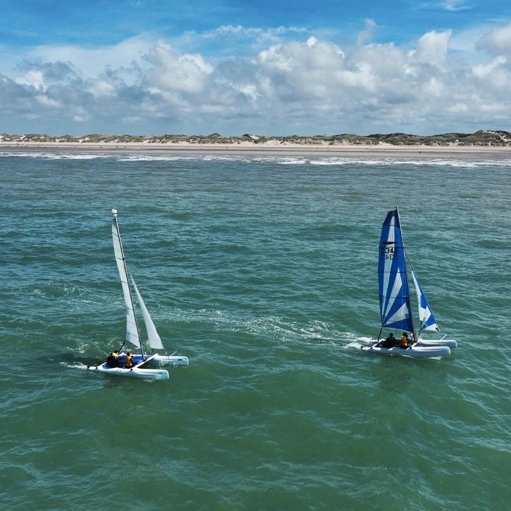 Catamaran en baie de somme au départ de Fort Mahon Plage