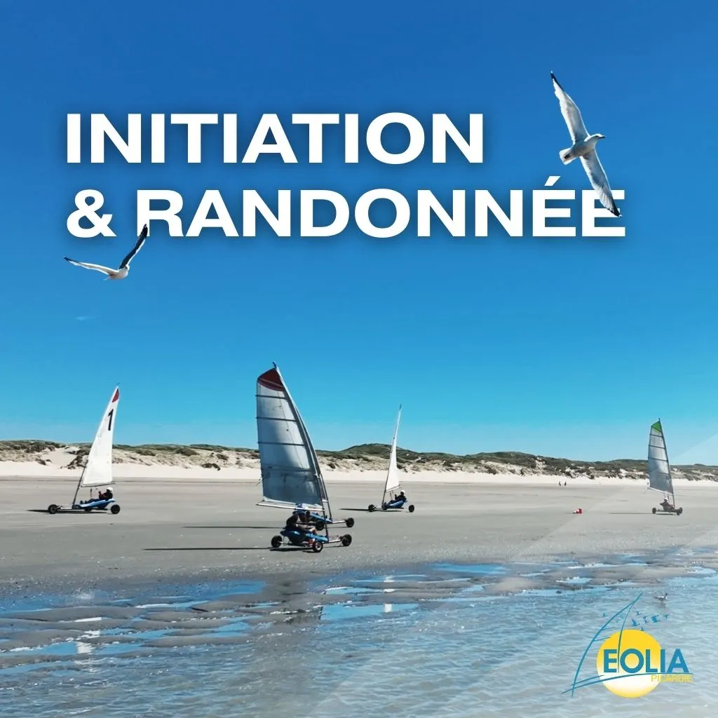 Char à voile rapide sur plage de Fort Mahon en baie de somme