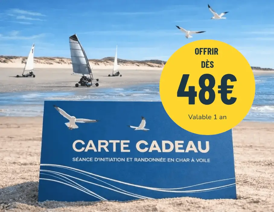 Carte cadeau char à voile en baie de somme